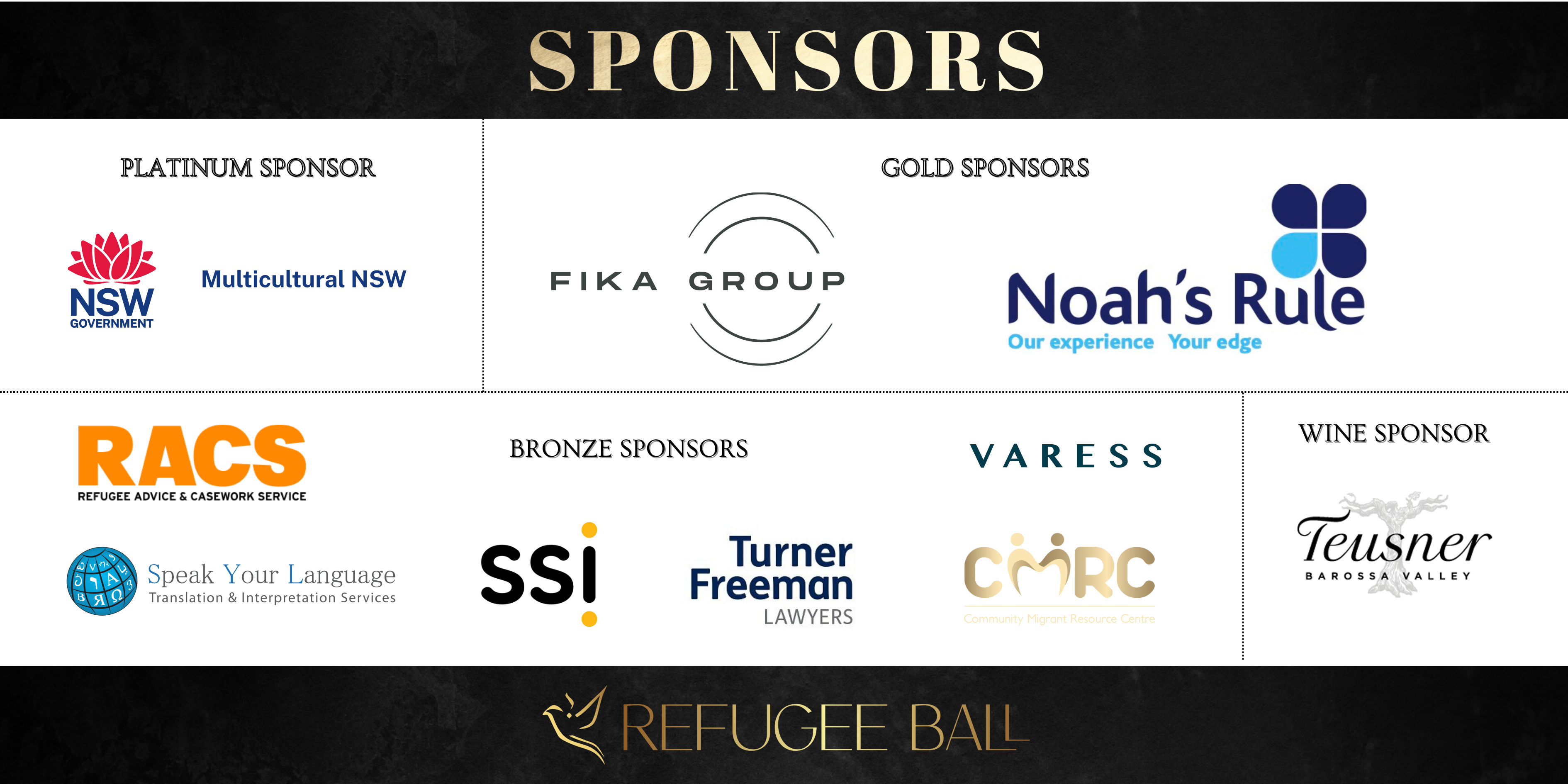 Refugee Ball Sponsors - 2025